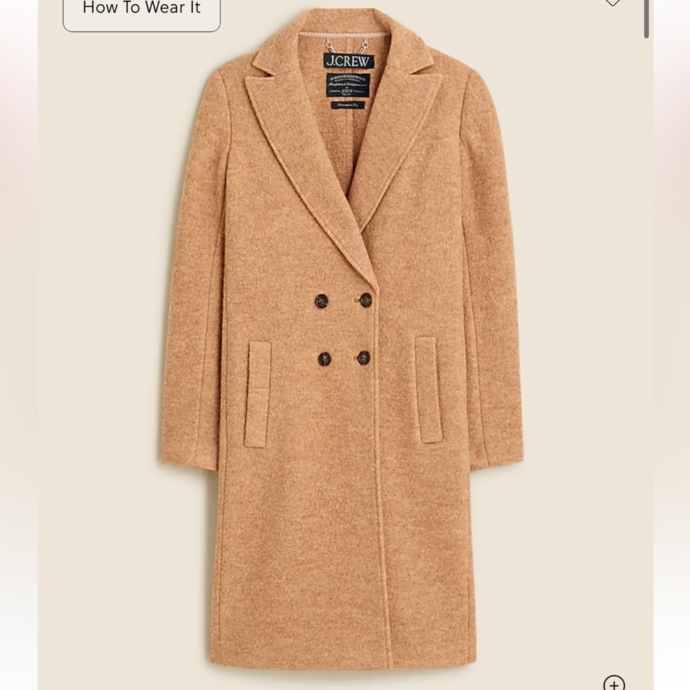 J Crew Daphne topcoat in Italian boiled wool
Size 00P